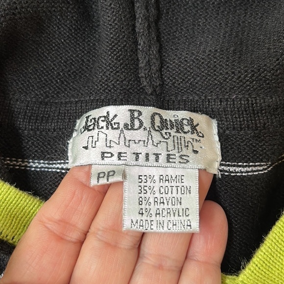 Jack B Quick Petite Football Cheerleader Hoodie Knit Cardigan - Picture 5 of 13